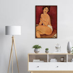 Nude Sitting on a Divan Print by Modigliani