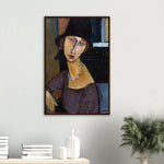 Hebuterne with Hat and Necklace Print by Modigliani