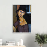 Hebuterne with Hat and Necklace Print by Modigliani