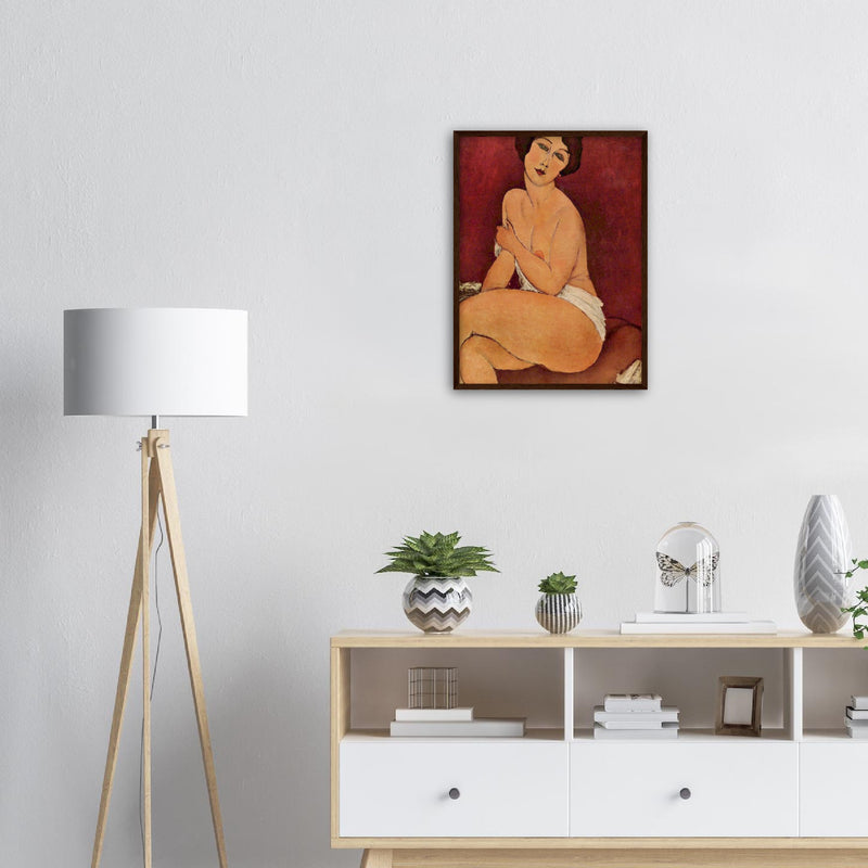 Nude Sitting on a Divan Print by Modigliani