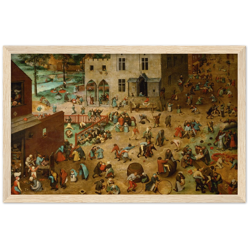 Children's Games Art Print by Bruegel the Elder