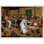 Peasant Wedding Art Print by Bruegel the Elder