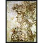 Warrior with Helmet Art Print by Da Vinci