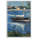 Boat at Anchor on the Seine at Argenteuil Print by Caillebotte