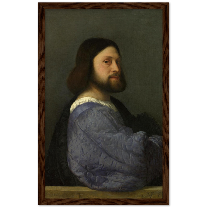 Portrait of a Man with a Quilted Sleeve Print by Titian