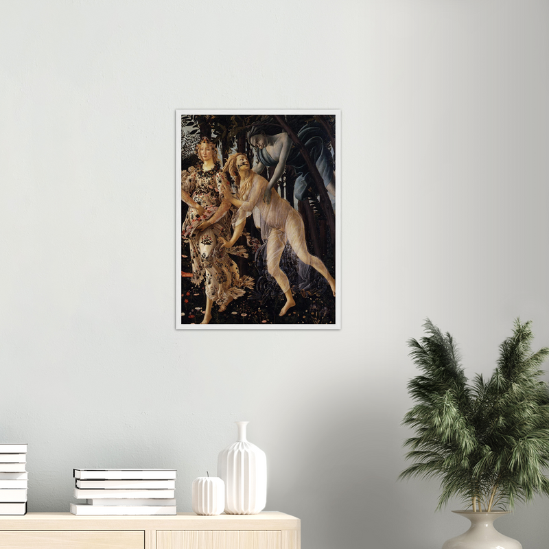 Primavera Chloris and Zephyrus Art Print by Sandro Botticelli