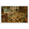 Children's Games Art Print by Bruegel the Elder