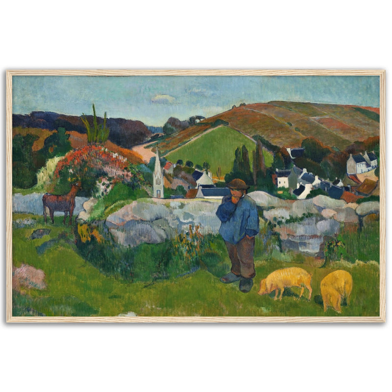 The Swineherd Print by Gauguin