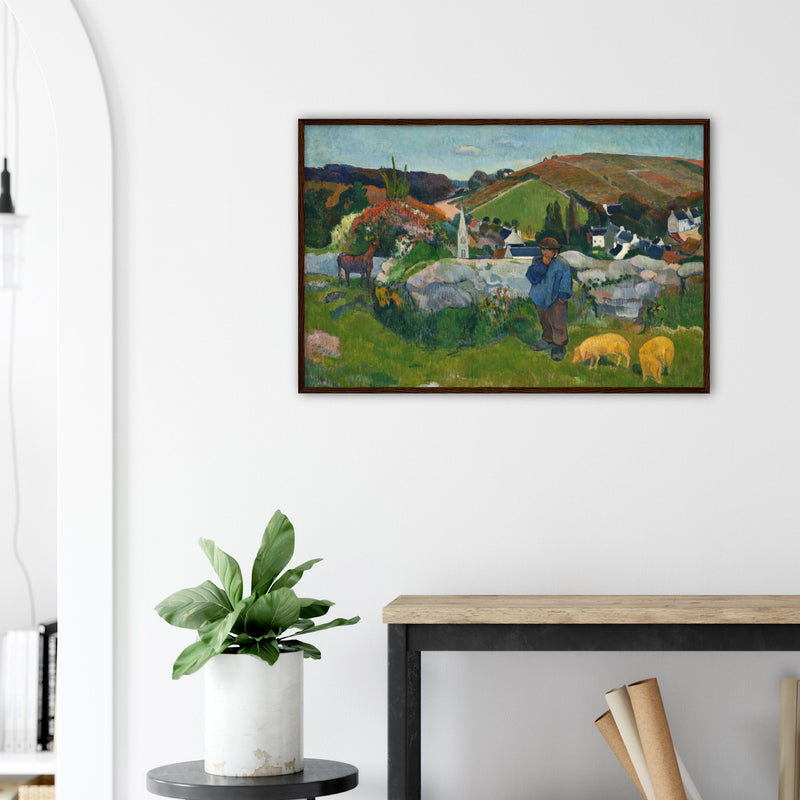 The Swineherd Print by Gauguin