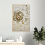 Foetus in the Womb Art Print by Da Vinci