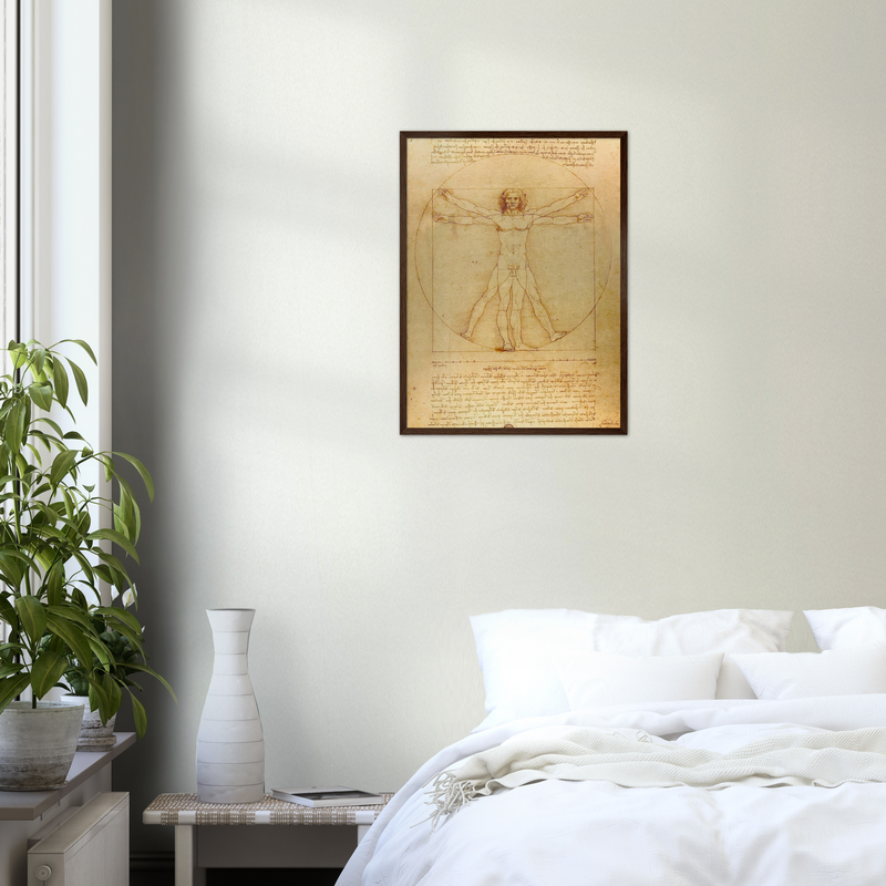 Vitruvian Man Art Print by Da Vinci