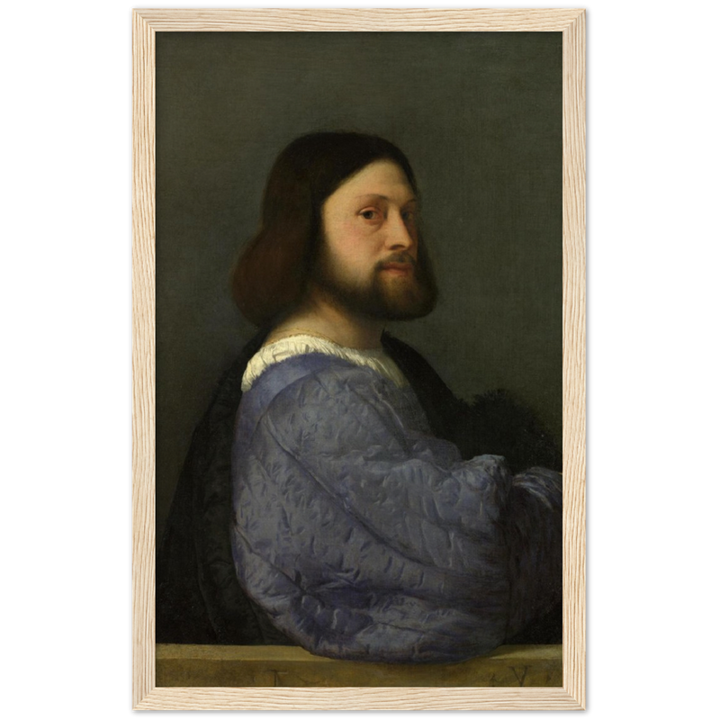 Portrait of a Man with a Quilted Sleeve Print by Titian