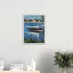 Boat at Anchor on the Seine at Argenteuil Print by Caillebotte