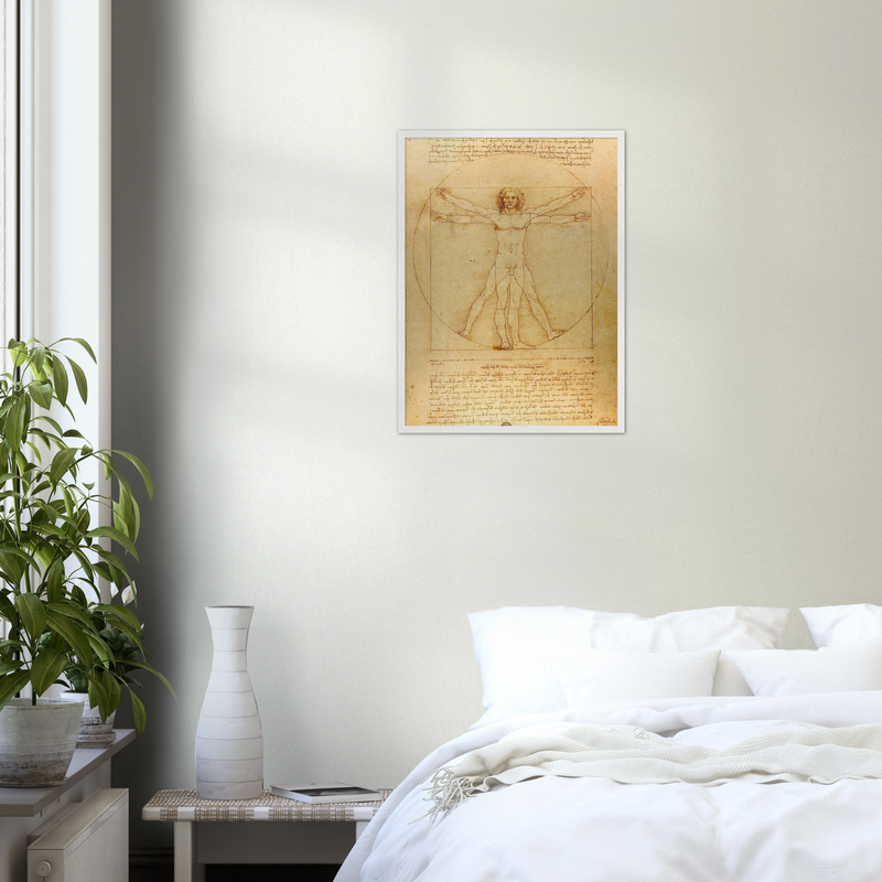 Vitruvian Man Art Print by Da Vinci