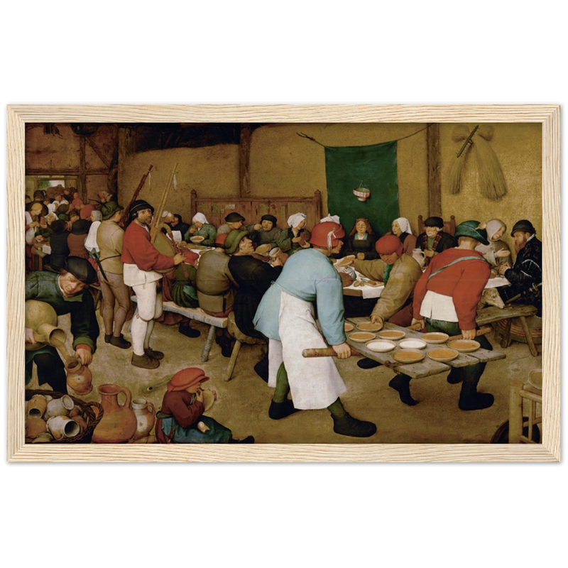 Peasant Wedding Art Print by Bruegel the Elder