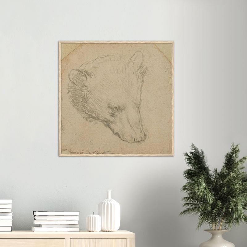 Head of a Bear Art Print by Da Vinci