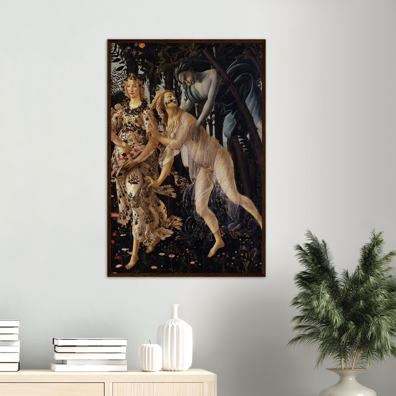 Primavera Chloris and Zephyrus Art Print by Sandro Botticelli