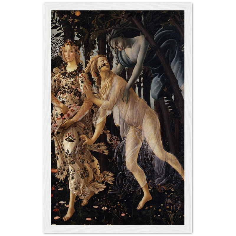 Primavera Chloris and Zephyrus Art Print by Sandro Botticelli