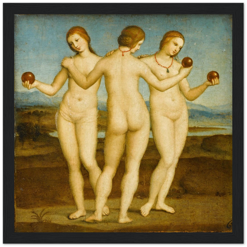 Three Graces Print by Raphael