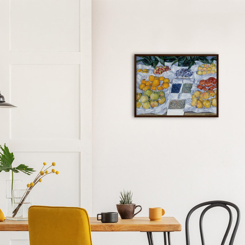 Fruit Displayed on a Stand Print by Caillebotte