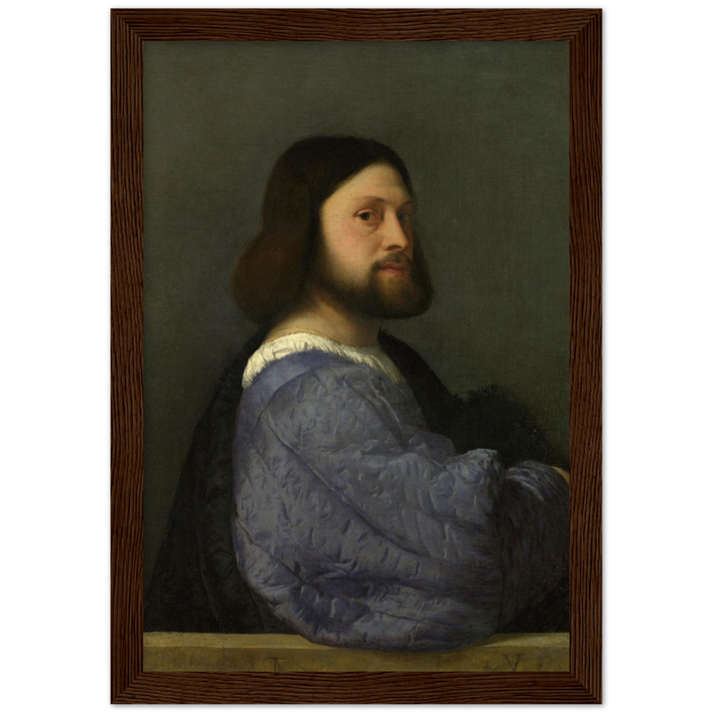 Portrait of a Man with a Quilted Sleeve Print by Titian