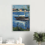 Boat at Anchor on the Seine at Argenteuil Print by Caillebotte