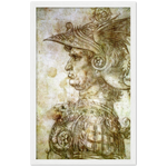 Warrior with Helmet Art Print by Da Vinci